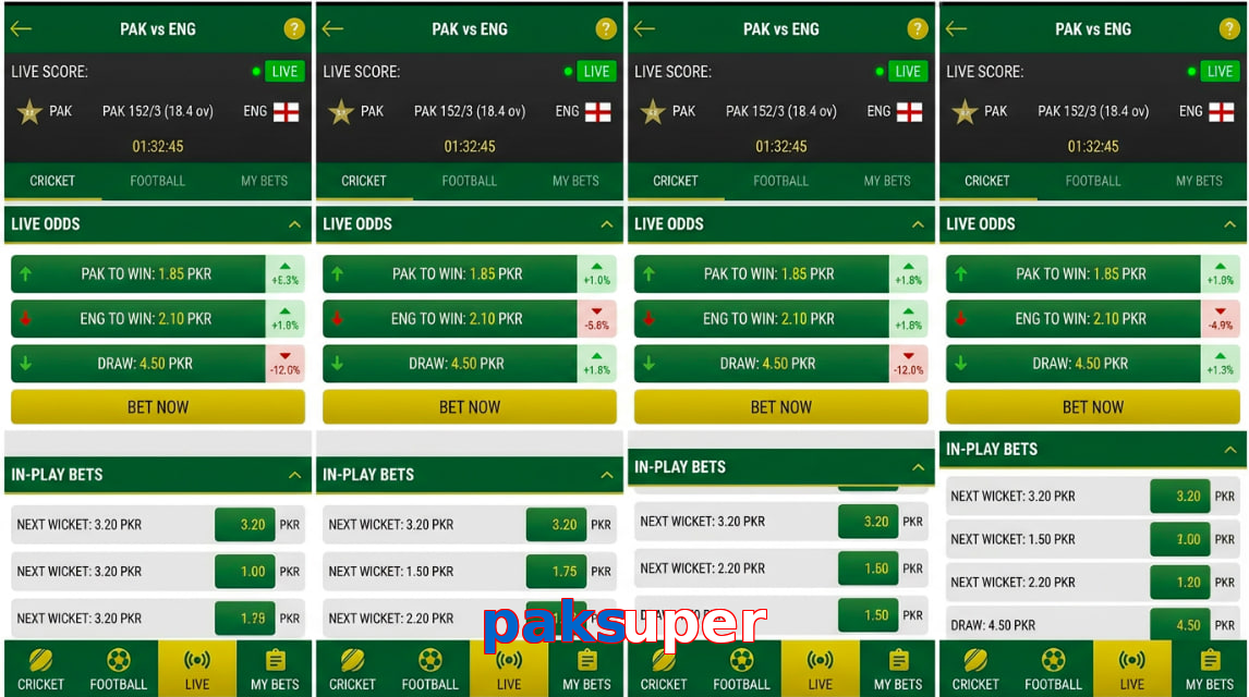Game list for Paksuper bet section