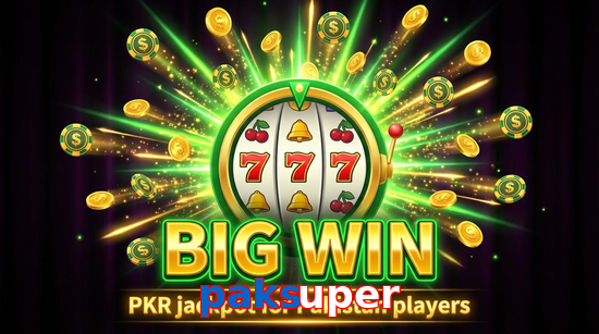 Big win animation on Paksuper slot game